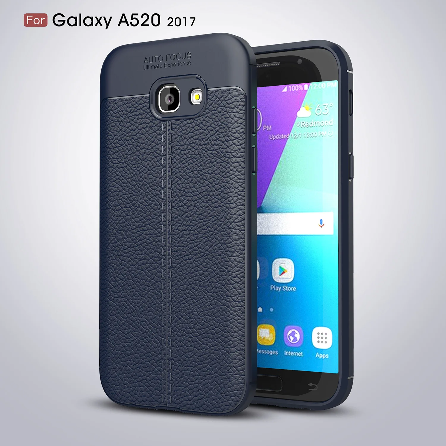 Новый Модный высококачественный мягкий ТПУ личи кожаный чехол для Samsung Galaxy A5 2017
