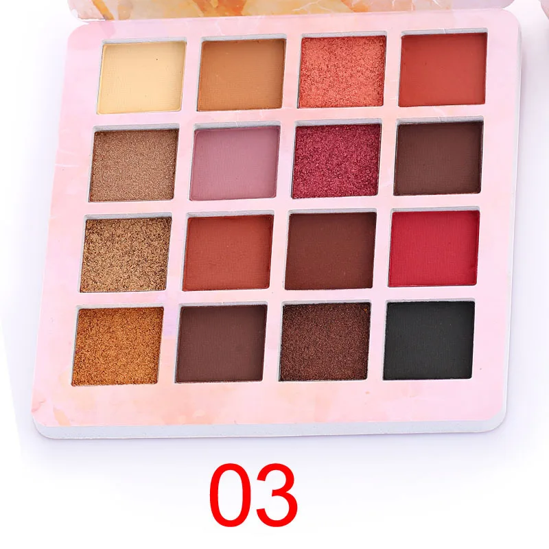 16 видов цветов Профессиональный мерцающий матовый Тени для век Палитра