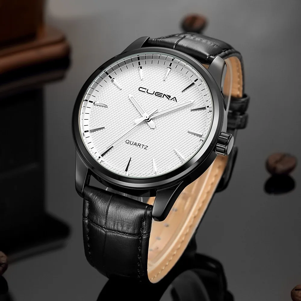 Fashion Men's Date Leather Sport Quartz Noctilucent Wrist Watch Male Clock Casual Watches relogio masculino erkek kol saati A40