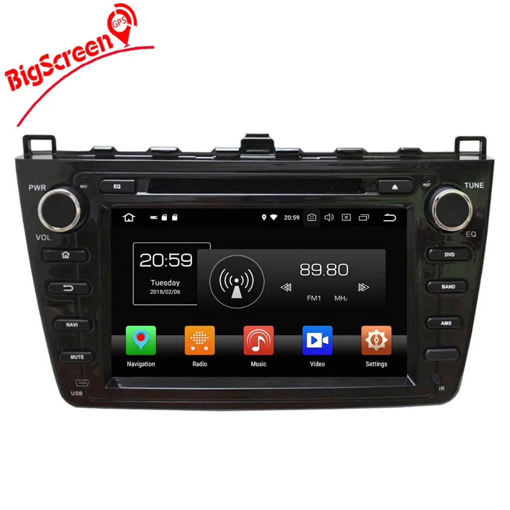 2 Din Android 8 0 7 1 RAM 4 Гб + 32 ядер автомобильное радио GPS Navi для MAZDA 6 2008 2012 HD Satnav