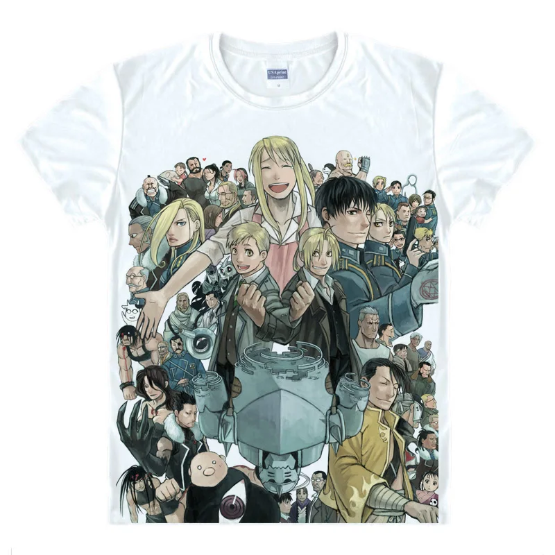Style 15 Coolprint аниме рубашка Стальной алхимик футболки мульти-стиль короткий рукав Эдварда Элрика Альфонса Косплей Motivs рубашки - Цвет: Style 15