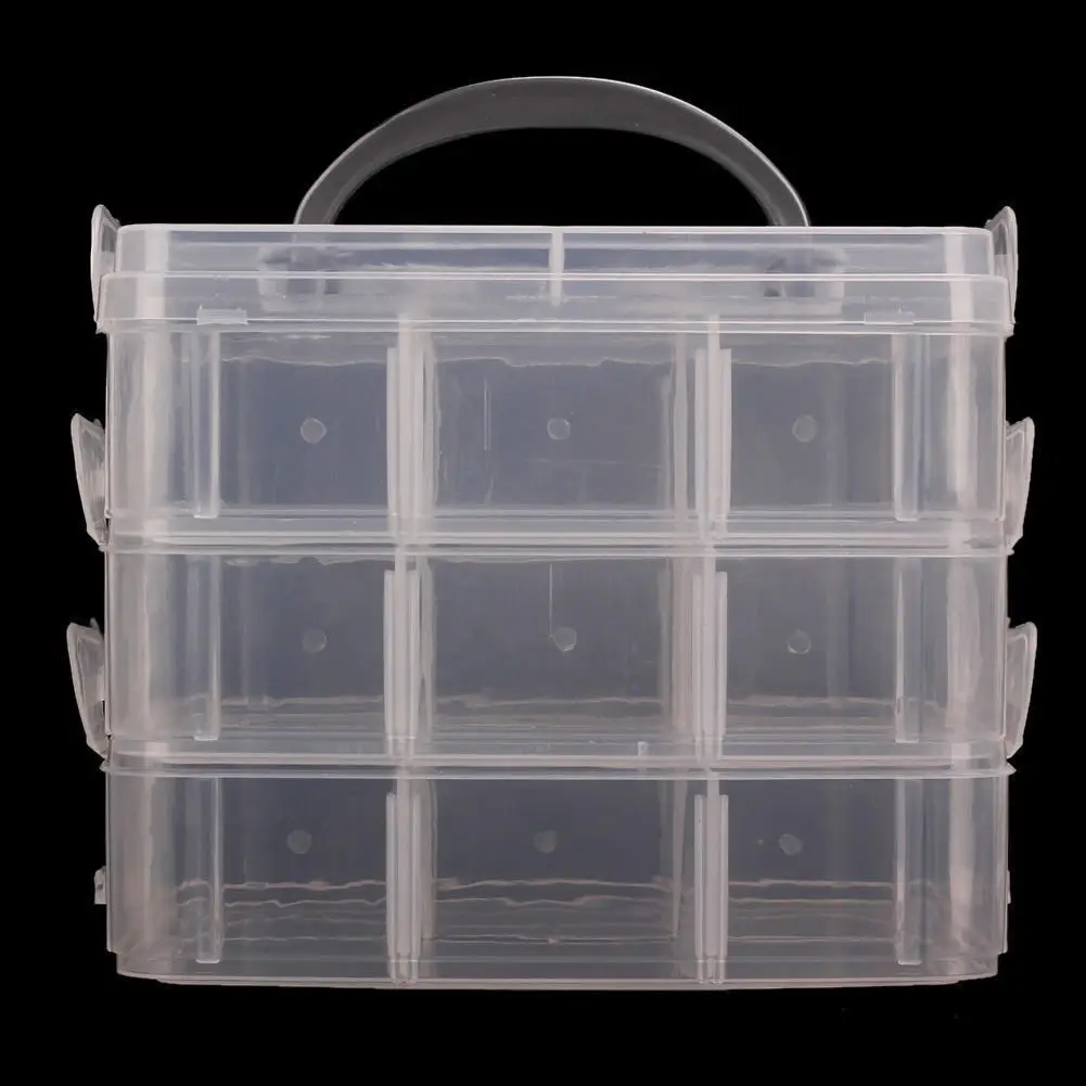 Пластиковый Регулируемый органайзер для хранения ювелирных изделий 18 отделений