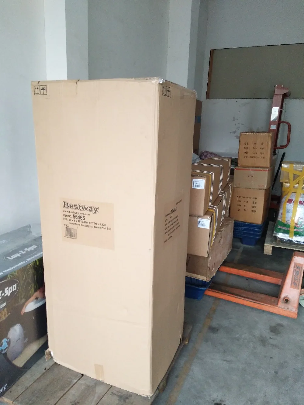 56465 Bestway 549x274x122 см прямоугольный бассейн набор 18'x9'x4" стальной каркас над уровнем земли бассейн Комплект фильтр, лестница, коврик, крышка