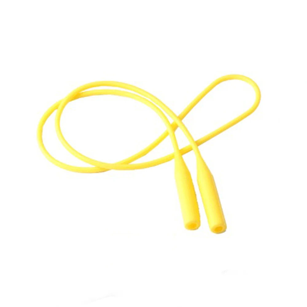 yellow 1 шт., яркие цвета, эластичные силиконовые ремни для очков, цепочка для солнцезащитных очков, спортивные противоскользящие веревки для очков - Цвет: yellow