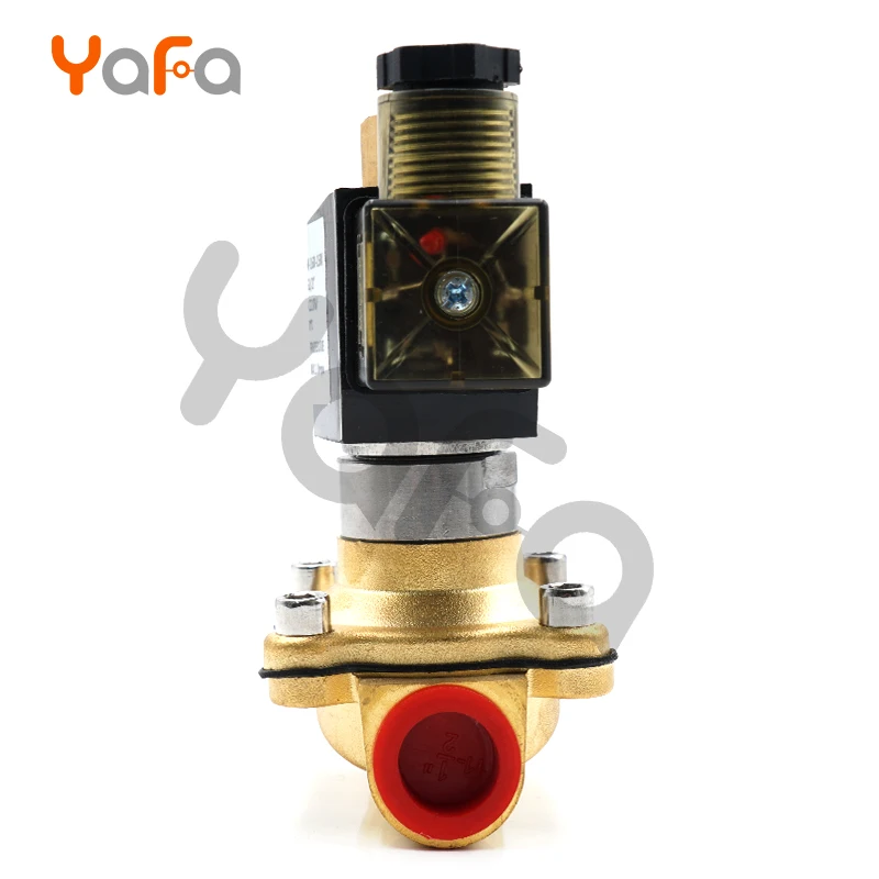 DC12/24 V AC110/220 1/8 &quotBSPP нормально открытый латунный газовый Соленоидный клапан для