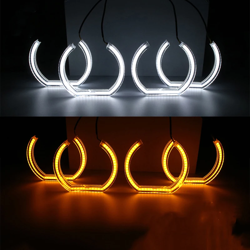 Для BMW 3 серии F30 F31 F34 2012 2016 белый и янтарный двойной цвет DTM Стиль LED ангельские