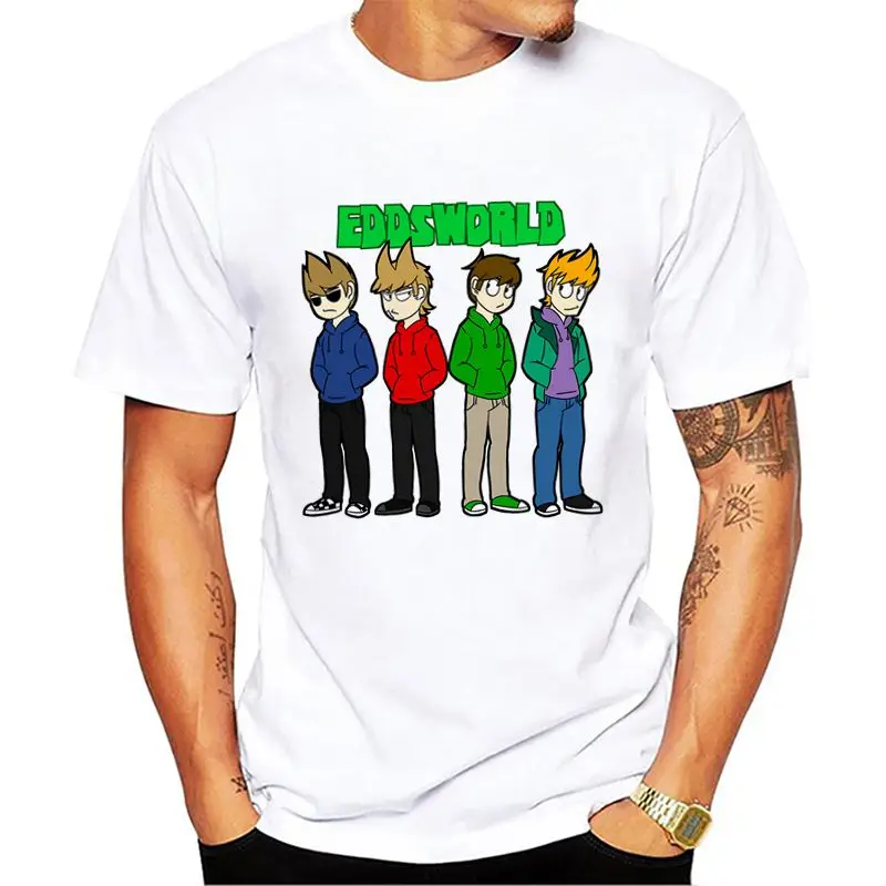 Eddsworld/ Новое поступление, летняя Стильная мужская футболка с коротким рукавом, мужские повседневные хлопковые футболки для мальчиков