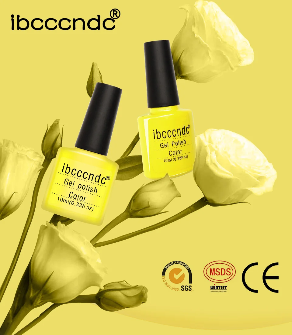 1 шт. Ibcccndc Желтая серия Гель-лак для ногтей замачиваемый УФ светодиодный Гель-лак для ногтей маникюрный дизайн Shilak Enamel