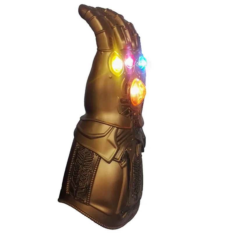 Эндгейм танос Led Infinity Gauntlet костюмы для косплея Бесконечность камни войны перчатка ПВХ маска для детей и взрослых Размер