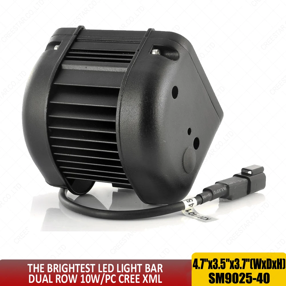 Super Brightest LED Light Bar 40W Off road work driving lights Narrow pencil Flood Beam with bottom bracket + DT Connector x2pcs |