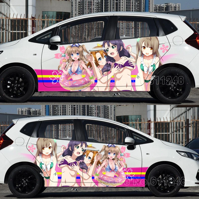 Автомобильные струйные наклейки сексуальная иташа японского аниме Love Live! Авто капот Наклейки на тело Защитная пленка для дверей
