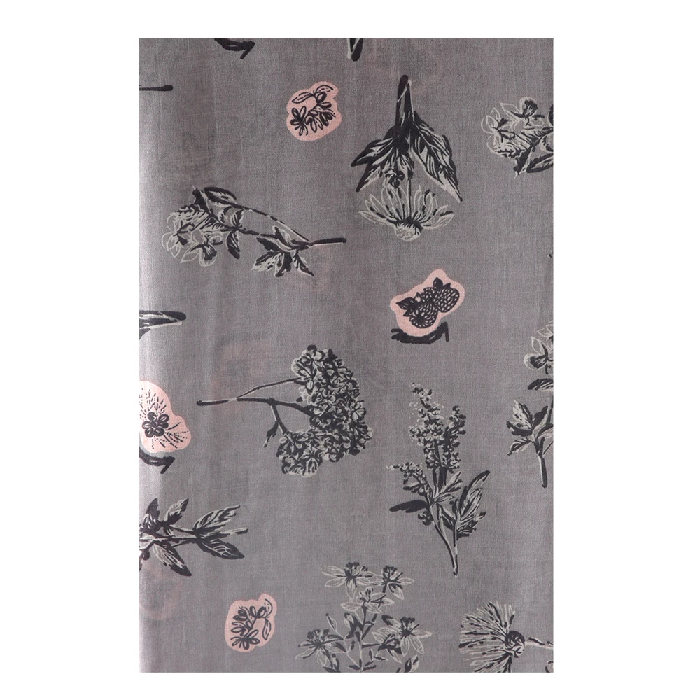 

New Floral scarves For Women Pashmina Orange Blue Smaller Flower Plaid Tree Branches Foulard Femme Scarfs Ladies