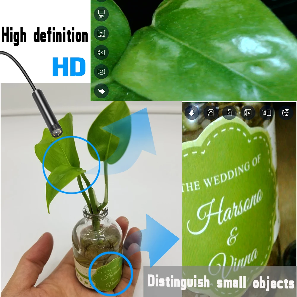 Беспроводная камера бороскоп HD 1200P с Wi Fi 2 МП|Камеры видеонаблюдения| |