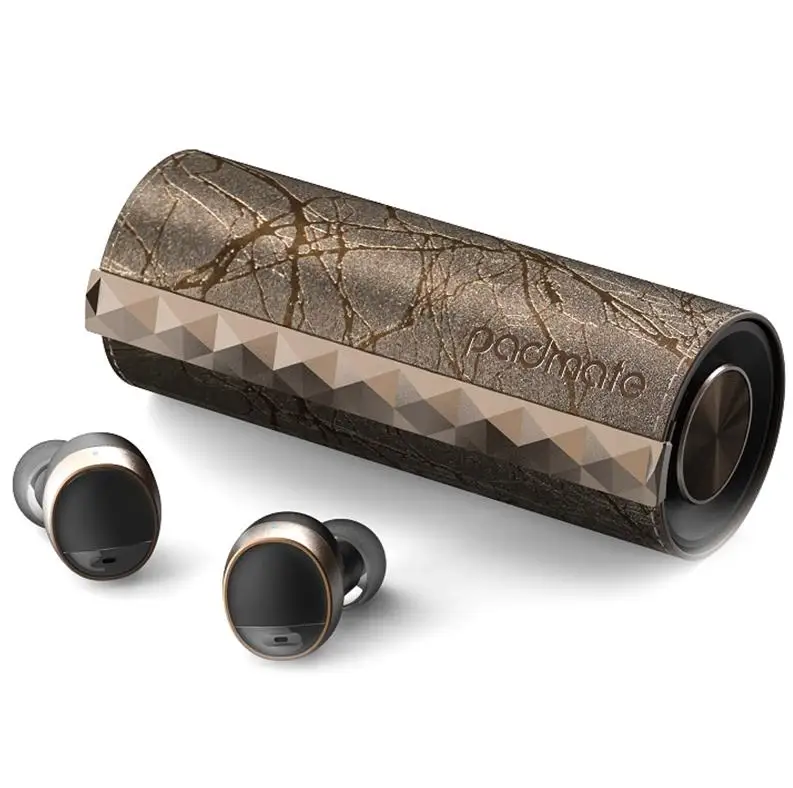 Wood Padmate PaMu, наушники с прокручиванием, Беспроводная зарядка, IPX6, водонепроницаемые, с шумоподавлением, беспроводные, BT 5,0, гарнитура, наушники с сенсорным управлением - Цвет: Wood