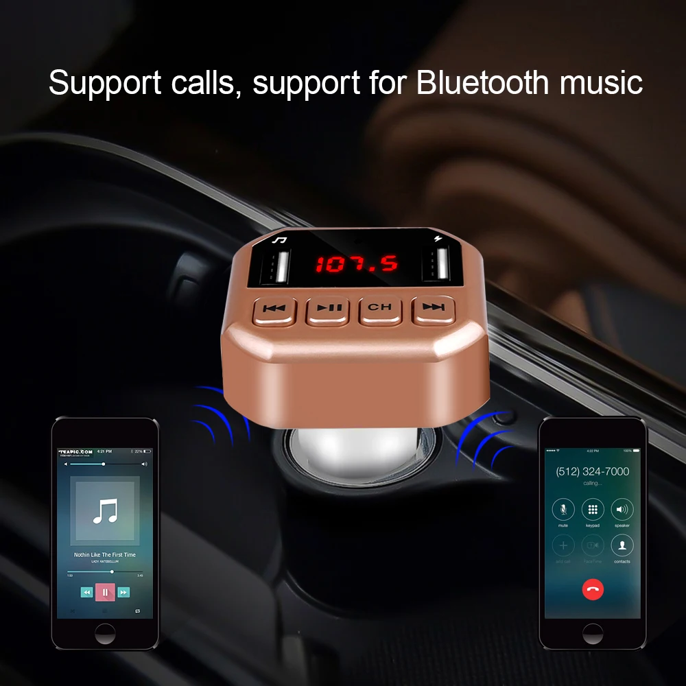 Зарядное устройство для телефона Kebidu Bluetooth 4 2 автомобильный комплект быстрая