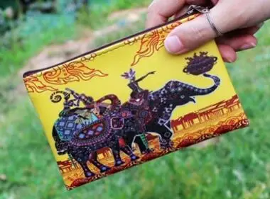 M068 женский клатч, Женский кошелек с рисунком из мультфильма, кошелек с принтом совы, слона, кошелек для монет, женская сумка на молнии, кошелек - Цвет: 21