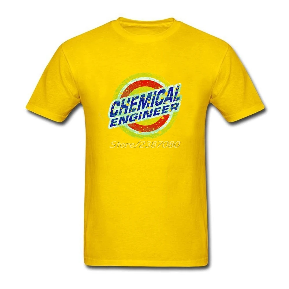 Химический инженер Мужская хлопковая футболка с коротким рукавом и круглым