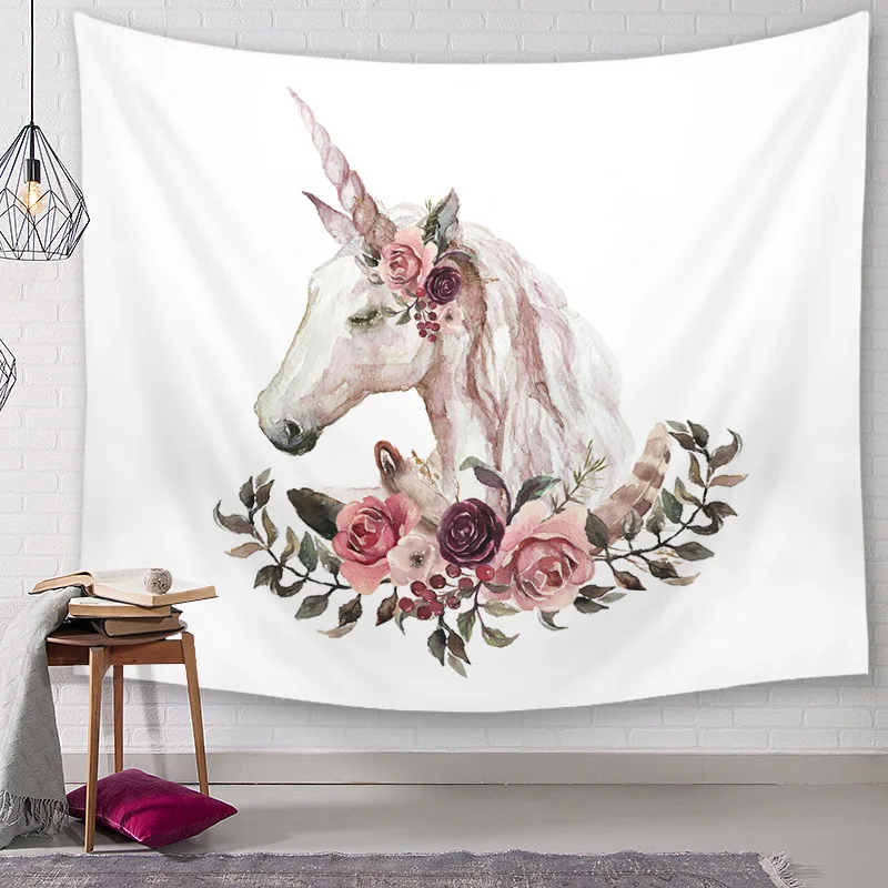 3d цифровая печать милые животные Единорог стены ковер для детей девочек комнаты