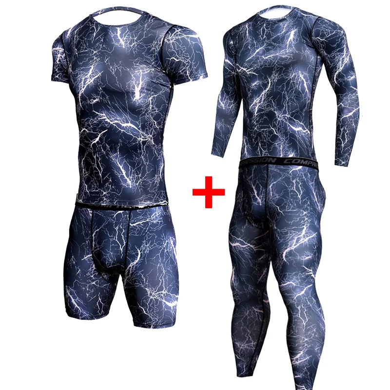 4 шт./компл. мужские военные камуфляжные костюмы компрессионный комплект для