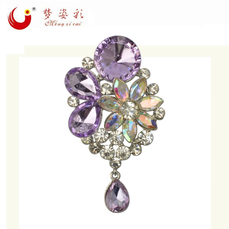 Женский винтажный костюм фиолетового цвета ювелирное украшение в форме цветка