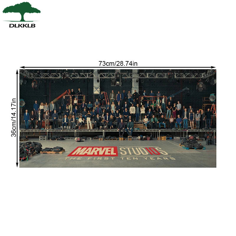 DLKKLB Marvel плакат Мстителей Vintage10 юбилей главный герой фильм гостиная спальня декоративная живопись наклейки на стену