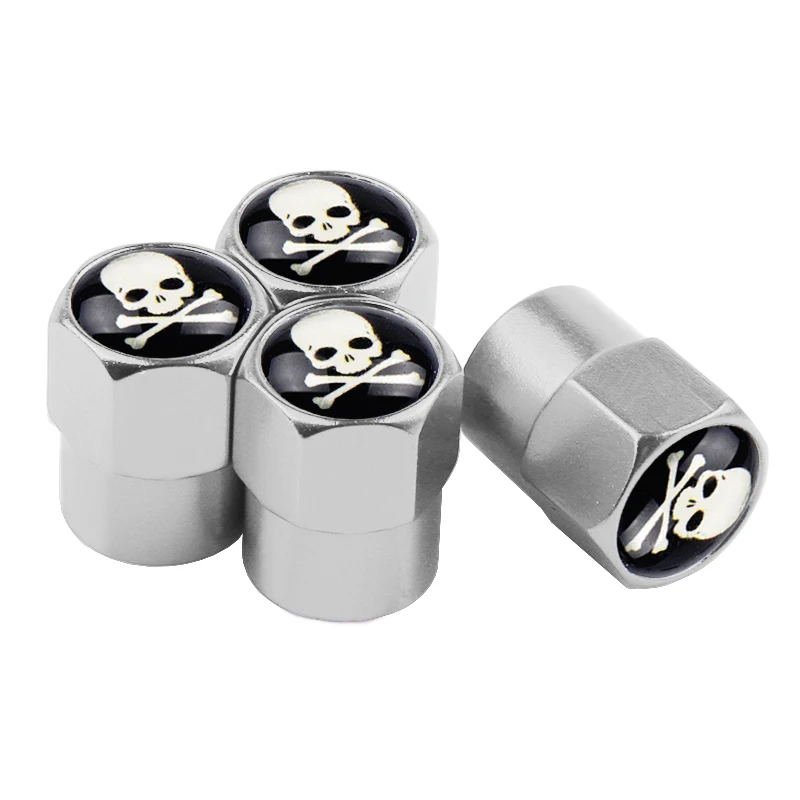 4pcs Car styling Skull Logo Wheel Tire valve Caps mastermind JAPAN Emblem for Mazda Renault Chevrolet Honda Opel Cadillac KIA | Автомобили