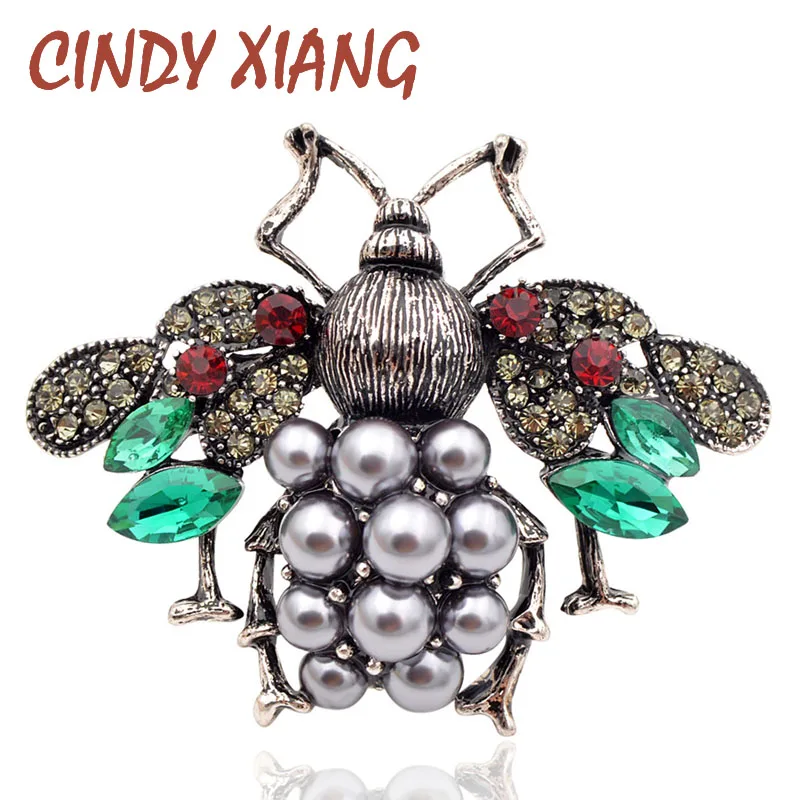 Aliexpress - CINDY XIANG New Arrival 3 Colors Choose Pearl and Rhinestone Big Bee Brooches for Women Vintage Fashion Jewelry Insect Pin Gift