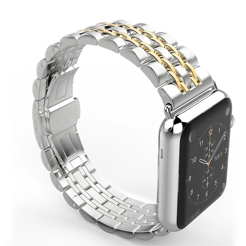 Ремешок из нержавеющей стали для Apple Watch Band 38 мм 42 стильный космический серый