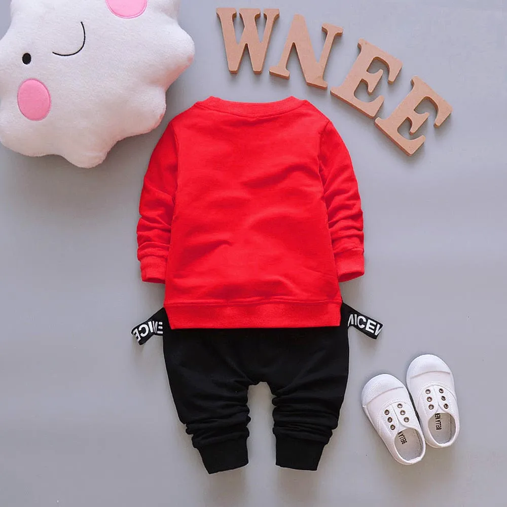 Toddler Baby Kid Boy Girl Outfits Letter baby boy christmas outfit Printing T-shirt Tops+Pants Clothes Set JAN10 | Детская одежда и