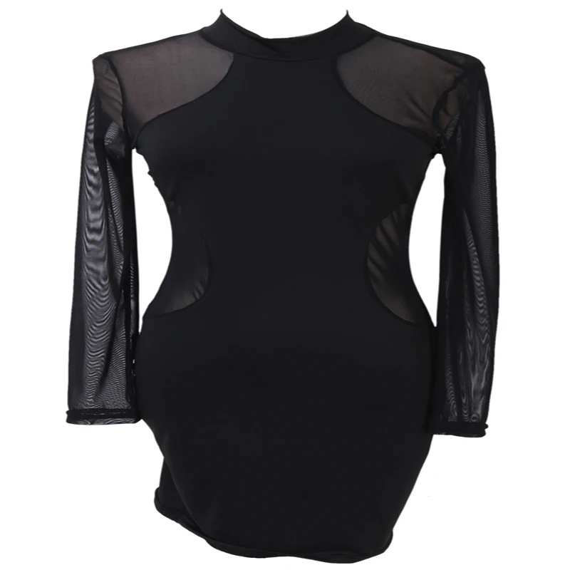 Women Sexy Bodycon Long Sleeve Lady Party Slim Club Wear Casual Short Dress | Женская одежда