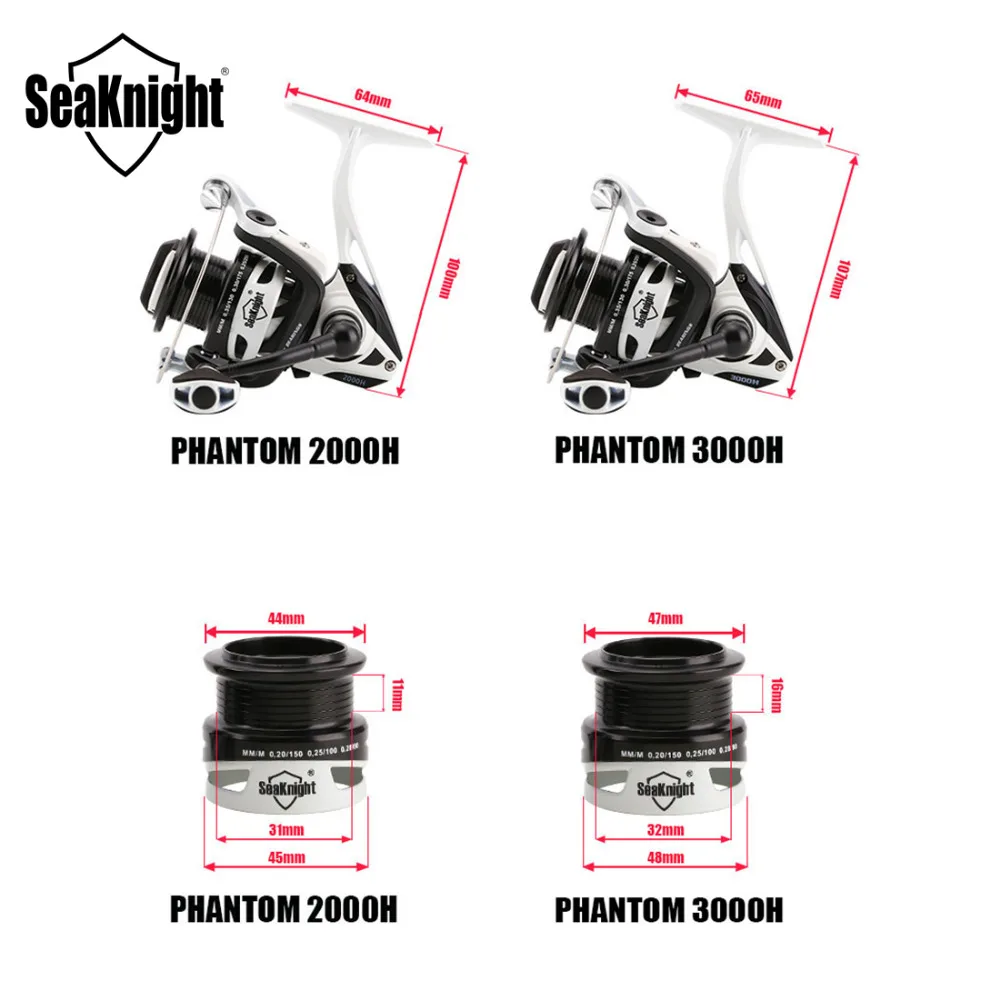 SeaKnight Close out PHANTOM 2000H 3000H 11BB 6 2: 1 металлический корпус углеродный ротор спиннинговая