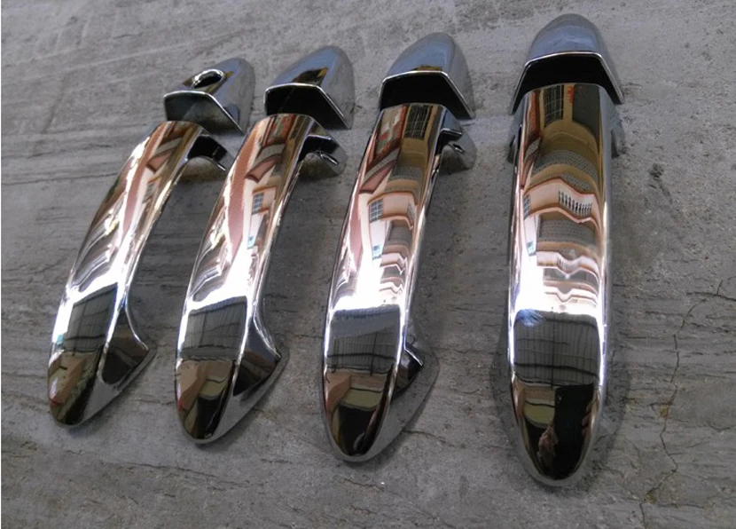 Подходит для Ford Fiesta 2009 2010 2011 2012 2013 2014 2015 2016 хромированная боковая дверная ручка