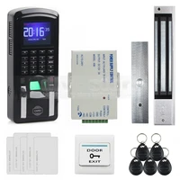 diysecur tcpip usb fingerprint id card reader password keypad door access control system power supply 280kg magnetic lock