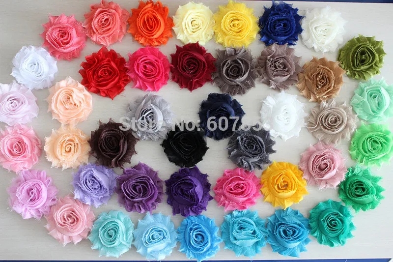 

Wholesale~2.5" Rose Chiffon lace flower , Shabby Chic Frayed flowers 1000yards