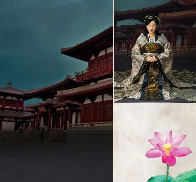 PP background 3x5m Jiu Qing Великолепный костюм императрицы для ТВ Игры принцесса вейянг костюм тематическая фотография ханьфу, Косплей длинный хвост - Цвет: PP background 3x5m