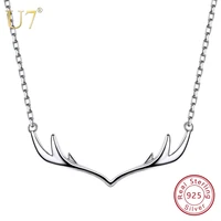 u7 100 925 sterling silver deerelk antlers pendant chain 2018 bridesmaid gift for girlwomen animals jewelry necklace sc38