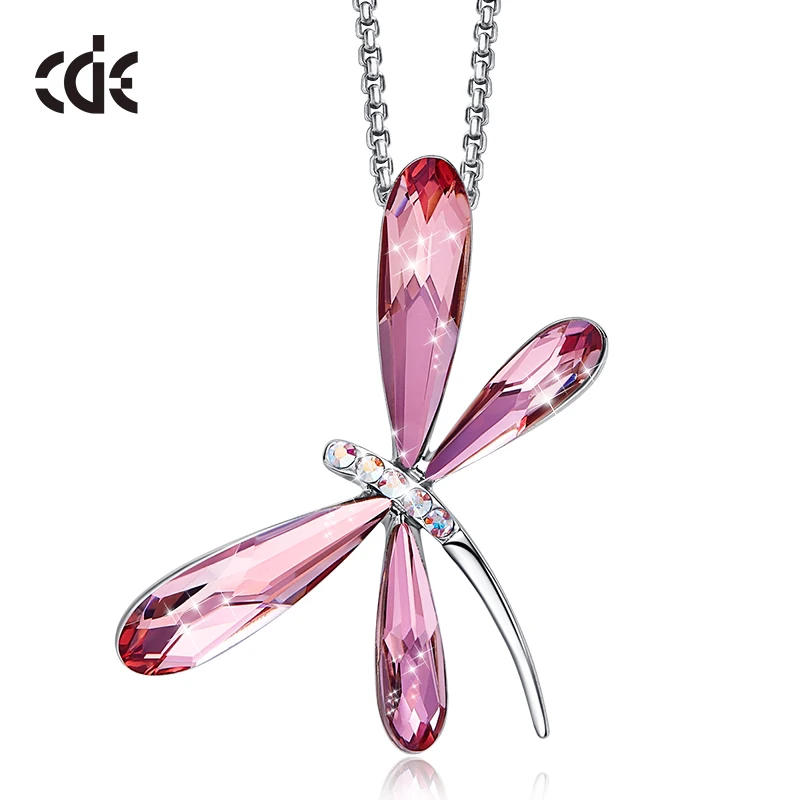 CDE, женское ожерелье, серьги, ювелирный набор, украшенный кристаллами Swarovski, женское сердце, подвеска, шпилька, модное ювелирное изделие, подарок
