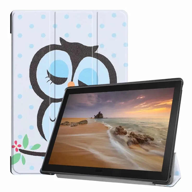 Owl Чехол для lenovo Tab E10 TB-X104F 10," из искусственной кожи, умный чехол-подставка для lenovo Tab E 10X104, защитный чехол для планшета+ ручка - Цвет: Owl