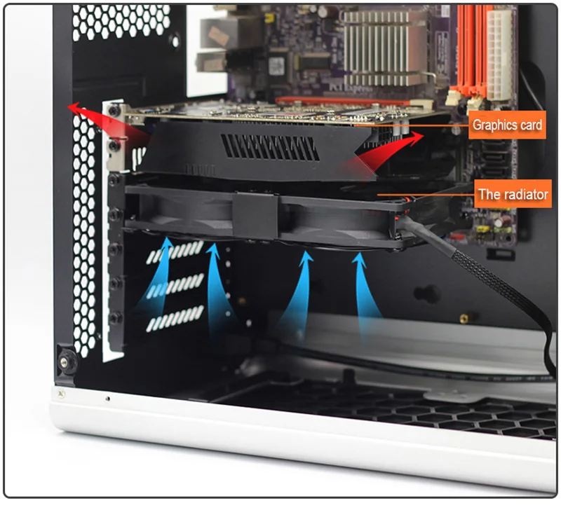 YOUNUON Universal VGA Cooler Dual 90mm Ultra Quiet Desktop Computer Chassis PCI Graphics Card Double Fan Partner 9CM