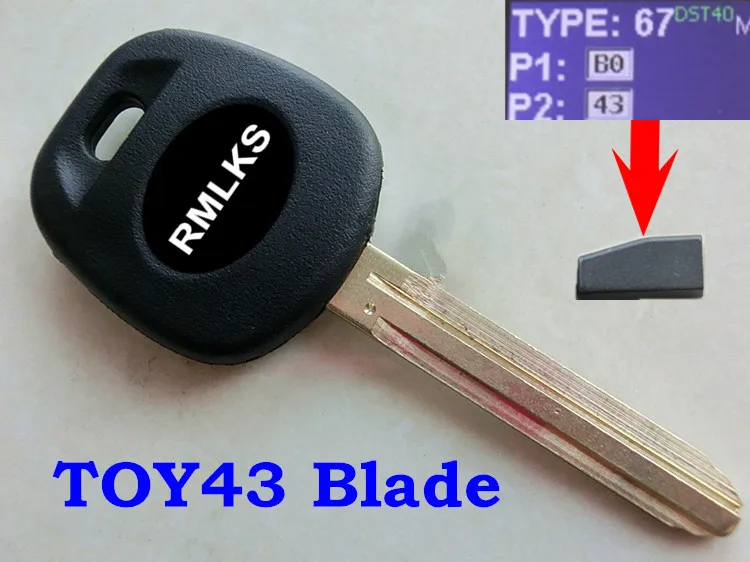 RMLKS транспондер 4D67 чип ключ для Toyota 03-10 Avalon Camry Corolla Uncut TOY43 Blade | Автомобили и