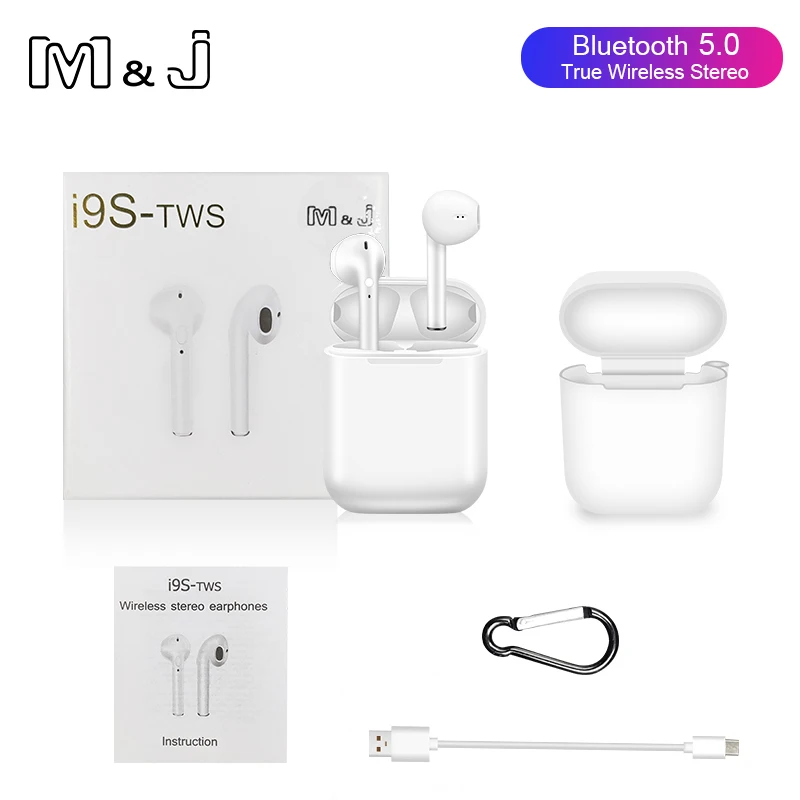 M& J i9s tws беспроводные Bluetooth наушники, беспроводные гарнитуры, наушники, Bluetooth 5,0, наушники, наушники для xiaomi i10 tws i20 i30
