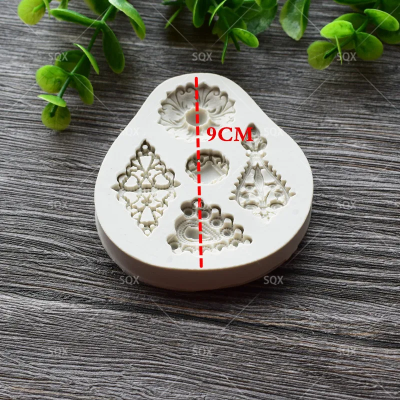 3D ретроювелирные изделия силиконовая форма для помадки в форме алмаза