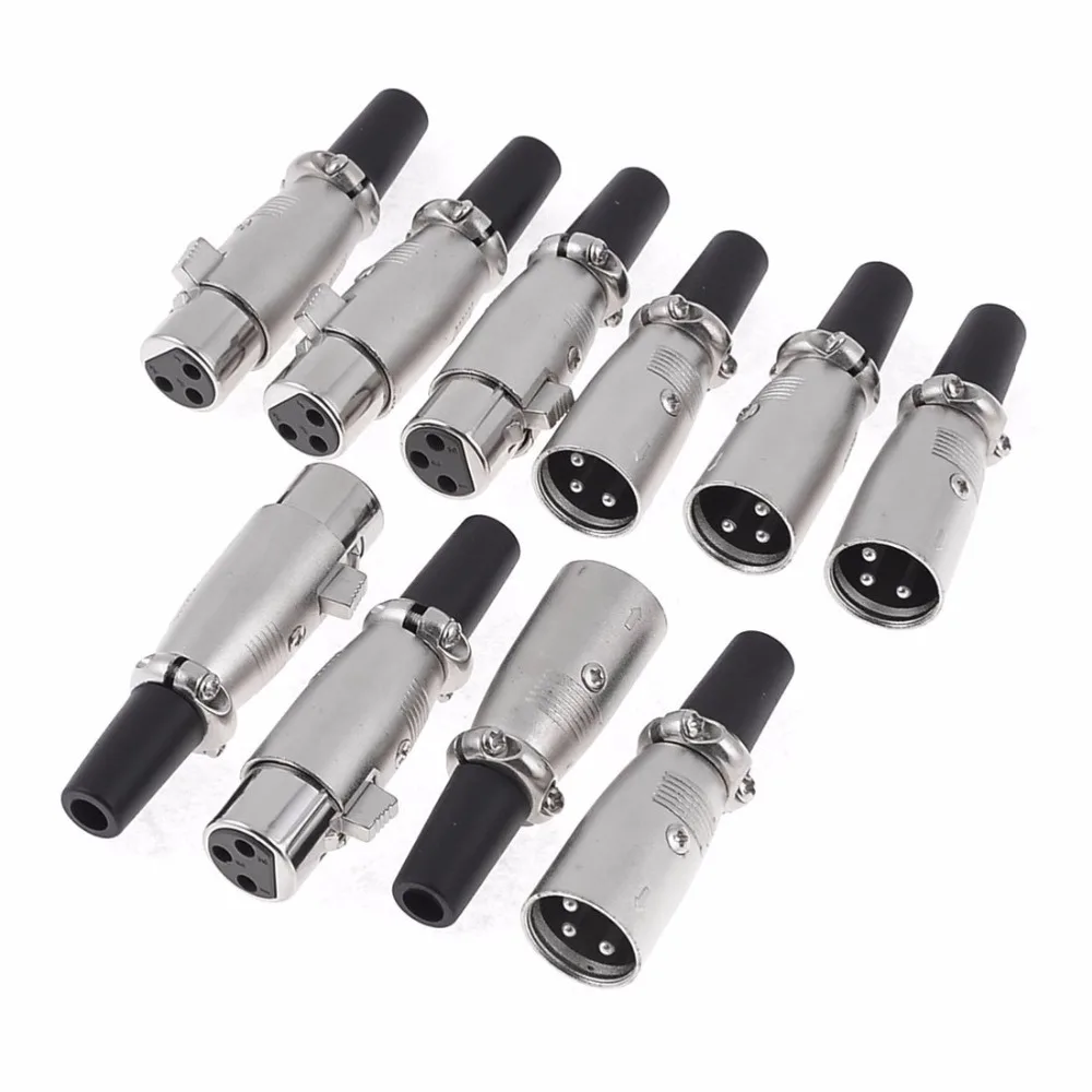 5 пар мужской/женский 3 Булавки XLR разъем Микрофона MIC Аудио разъем|male female connector|male