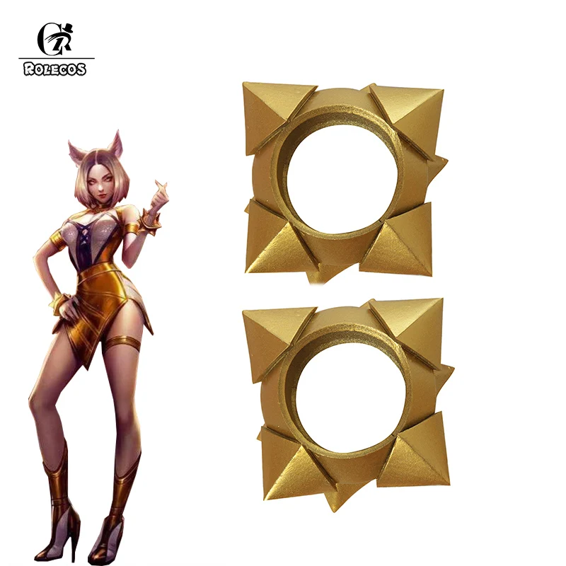 ROLECOS Игра LOL KDA Ahri Косплей браслет K/DA престижное издание косплей Circlet золотой для