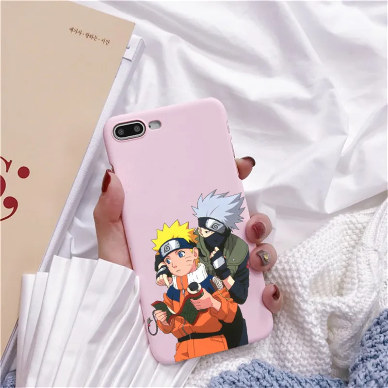 TPU Moda alvio Caso Аниме Наруто для iPhone 7 8 X XR Plus 6 6 s Plus Capa TPU Macio Dos Desenhos Animados Caso de Telefone Coque - Цвет: TPU