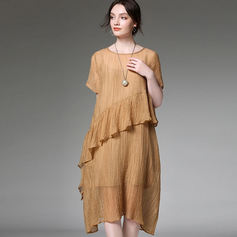 

ruffles dresses summer plus size solid color woman 2020 black casual fashion party beach boho elegant summer oversized dresses