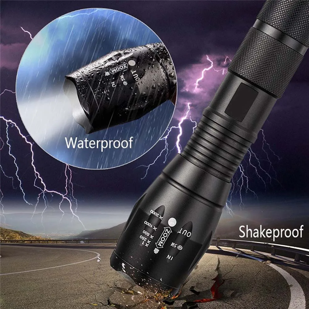 Кемпинг фонарик светодиодный Cree XML T6 3800lm 5 Режим тактический фонарь охотничий