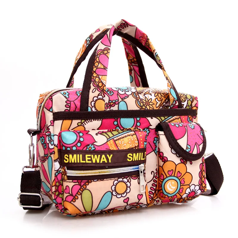 Сумка на плечо женская с несколькими карманами вместительный саквояж для мам