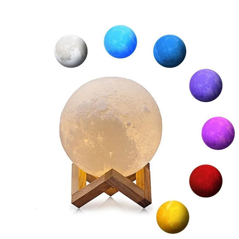 Светильник-Луна GZMJ с 3D рисунком приглушаемая Светодиодная лампа USB-зарядкой