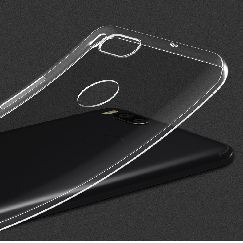 Ультратонкий Прозрачный мягкий силиконовый чехол из ТПУ для Xiaomi Mi 6 5 5S Plus A1 Max Mix 2